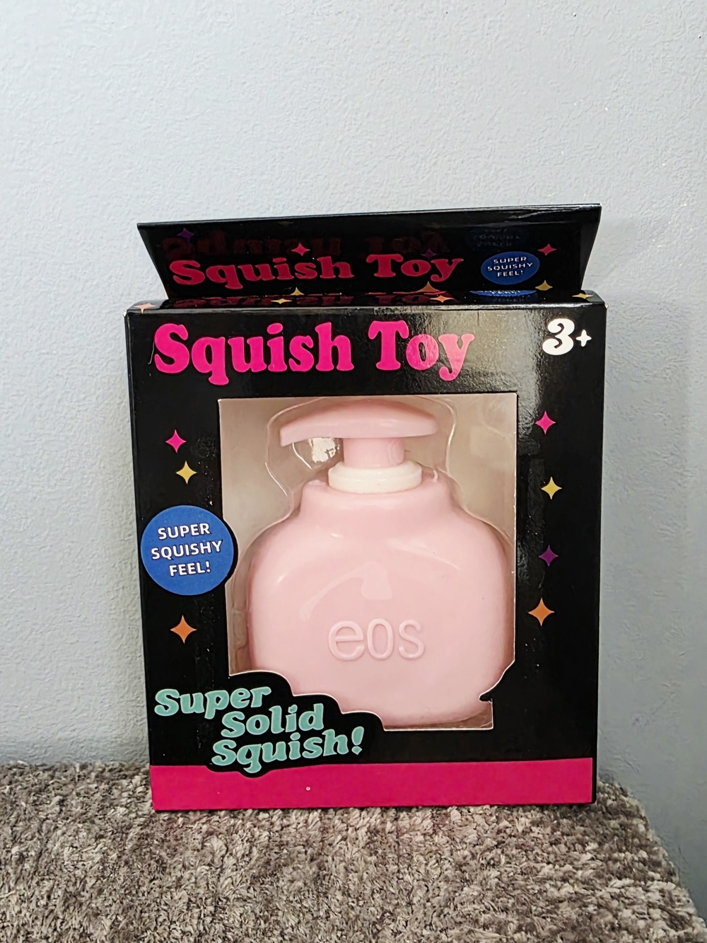 Pink Eos Body Lotion Squishy Stress Relief Fidget Squeeze Toy